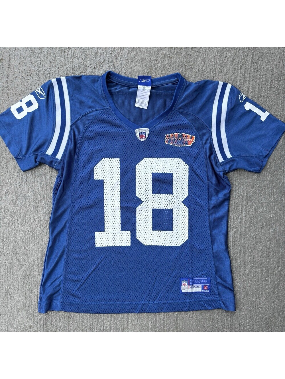 Super Bowl 2010 Indianapolis Colts Peyton Manning #18 Reebok Jersey Small